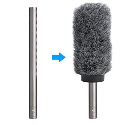 NTG3 Microphone Windscreen - Deadcat/Windmuff for Rode NTG-3, Sennheiser MKH416 Shotgun Mic, Wind Shield Up to 7.1" Long by YOUSHARES - color: 02_Gray