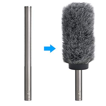 NTG3 Microphone Windscreen - Deadcat/Windmuff for Rode NTG-3, Sennheiser MKH416 Shotgun Mic, Wind Shield Up to 7.1" Long by YOUSHARES - color: 02_Gray