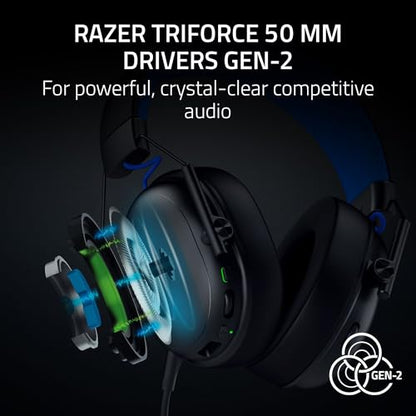 Razer BlackShark V3 X HyperSpeed Wireless PS5 Gaming Headset, Black | 50mm Drivers, Cardioid Mic, 2.4 GHz, Bluetooth, Works with PC, Mac, Nintendo Switch, Smartphone, 70 Hr Battery - color: Black, style: PS5