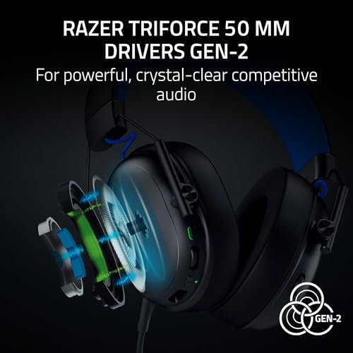Razer BlackShark V3 X HyperSpeed Wireless PS5 Gaming Headset, Black | 50mm Drivers, Cardioid Mic, 2.4 GHz, Bluetooth, Works with PC, Mac, Nintendo Switch, Smartphone, 70 Hr Battery - color: Black, style: PS5