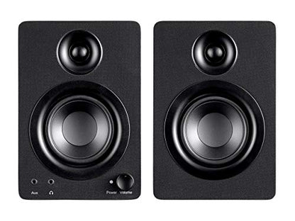 Monoprice DT-3 50-Watt Multimedia Desktop Powered Speakers Perfect Complement to any Home, Office, Gaming, or Entertainment Setup,black