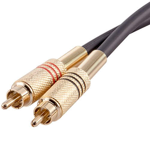Seismic Audio SAPRCA6-BK Premium Black 6 Foot Dual RCA Male to Dual RCA Male Audio Patch Cable - color: Black, size: 6 Foot