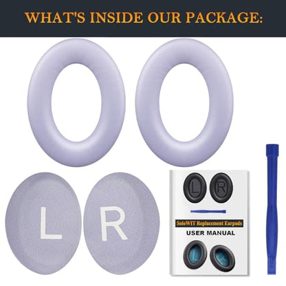 SOULWIT Earpads for Bose (QC45/QC SE/QC Wireless) - Chilled Lilac - color: Chilled Lilac