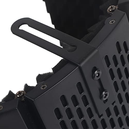 EBTOOLS Microphone Isolation, Foldable Sound Absorbing Foam Reflector with 3/8 and 5/8 Mic Adapter, for Recording Studio Podcast Vocal Broadcasting
