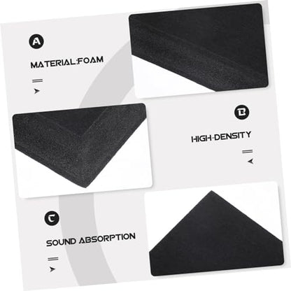 Hemoton Acoustic Isolation Pad for Speakers Soundproof Foam -Layer Design Noise Isolation Pad for Studio Monitors Enhanced Stability and Vibration Control