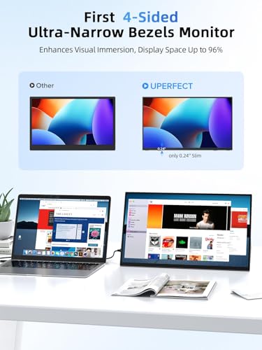 UPERFECT Portable Monitor Touchscreen 15.6 Inch 125% sRGB Travel Monitor - size: 15.6 inch