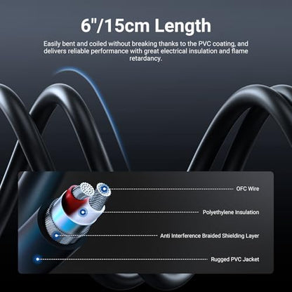 NEEWER 6.35mm 1/4 Inch TRS to XLR Male Cable, 6" Long Quarter to 3 Pin XLR Balanced Signal Interconnect Patch Cord Adapter Connector for Microphone Amplifier Mixer Powered Speaker Guitar Tuner, MS026 - size: 6.35mm（15cm）, style: XLR Male