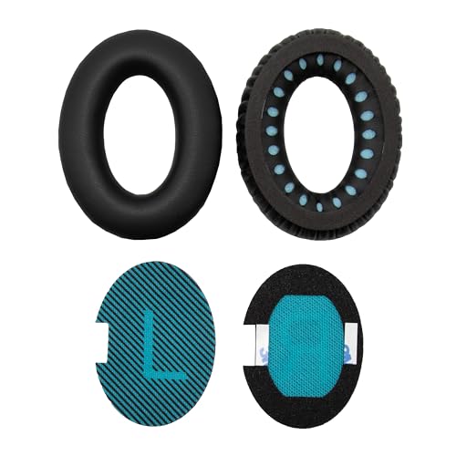 Replacement Ear Pads - Compatible with QuietComfort 35 & QC35 ii Headphones,Soft Protein Leather, Premium Noise Cancelling Earpads, Durable & Comfortable Ear Cushions (QC 35-Black&Blue) - color: QC 35-Black&Blue