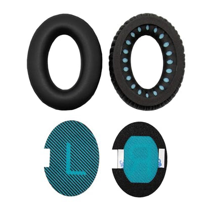 Replacement Ear Pads - Compatible with QuietComfort 35 & QC35 ii Headphones,Soft Protein Leather, Premium Noise Cancelling Earpads, Durable & Comfortable Ear Cushions (QC 35-Black&Blue) - color: QC 35-Black&Blue