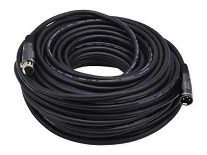 Monoprice XLR Male to XLR Female Cable - 150 Feet - Black, 16AWG, Gold Plated - Premier Series - size: 150ft, style: Premier Series