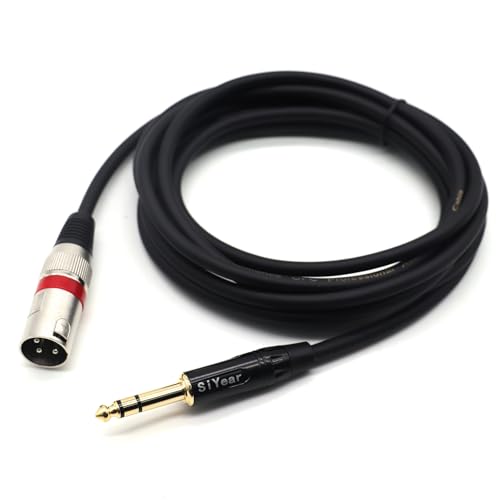 6.35TRS 1/4 Inch to XLR Male Interconnect Cable,XLR 3 Pin to Quarter inch Balanced Microphone Patch Cable (5Feet/1.5M) - color: 6.35TRS-XLRM, size: 1.5M/5FT