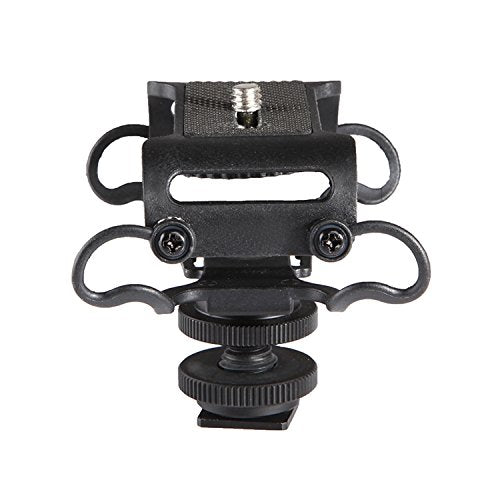 Shock Mount for Camera Recorder, BOYA BY-C10 Universal Microphone and Portable Recorder ShockMount - Fits The Zoom H4n, H5, H6, Tascam DR-40, DR-05, DR-07 with 1/4" Mounting Screw Vlog Blog Video