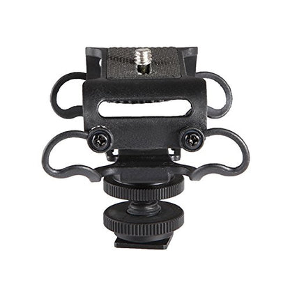 Shock Mount for Camera Recorder, BOYA BY-C10 Universal Microphone and Portable Recorder ShockMount - Fits The Zoom H4n, H5, H6, Tascam DR-40, DR-05, DR-07 with 1/4" Mounting Screw Vlog Blog Video