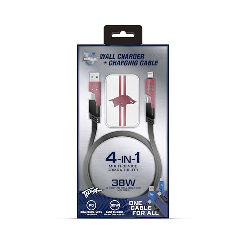 SOAR Collegiate Slim Wall Charger and 4 In 1 Multi Charging Cable