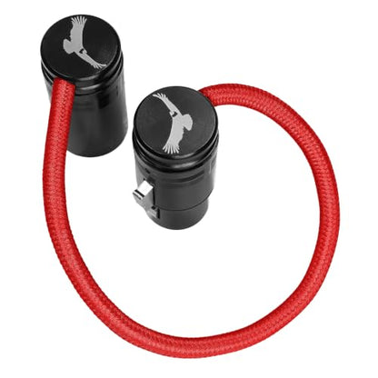 KONDOR BLUE | 8 Inch Straight Low Profile Right Angle XLR Cable, 3-Pin Male to Female | Adjustable Angle Connectors, Shielded Balanced Audio for Cameras, Microphones, Mixers, Recorders | Red