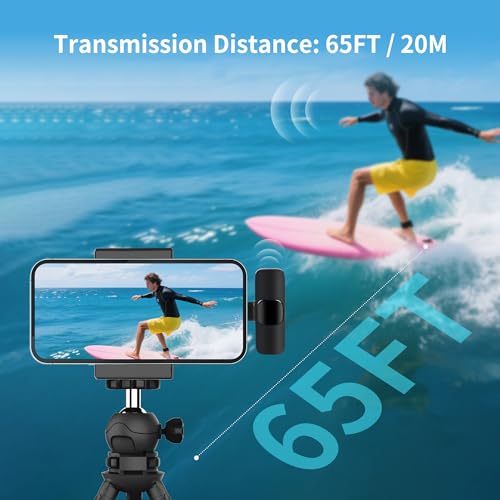 Wireless Microphone for iPhone iPad and Android Phone, 2 Pack Wireless Lavalier Lapel Mic with Noise Reduction, Plug and Play Mini Microphone for Video Recording Interview Podcast YouTube TikTok Vlog - size: All iPhones & Androids (USB-C + Lightning)