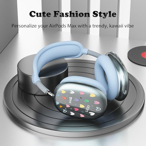 for AirPods Max Headphones Love Heart Ear Covers for AirPods Max 2 - color: Heart B/Blue