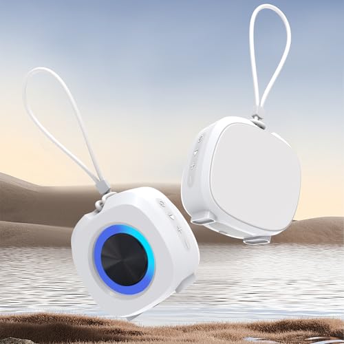 Bluetooth Speaker Portable Media Players Clear Loud Stereo Sound Deep Bass Wireless Speaker With Lights TWS IPX5 Waterproof Small Speakers Long Playtime for Home/Party/Outdoor/Beach Electronic Gadgets - color: Silver