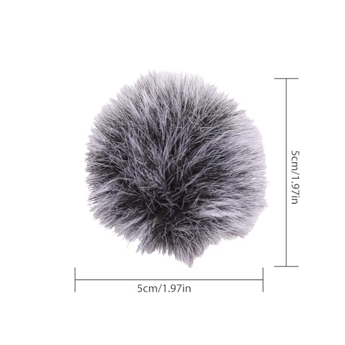 2PCS Microphone Furry Windscreen Muff Fit for Rode Wireless Go II Wind Muff Windscreen, Handheld Microphone Windscreen Reducing Wind Ambient Noise (Gray)