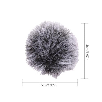 2PCS Microphone Furry Windscreen Muff Fit for Rode Wireless Go II Wind Muff Windscreen, Handheld Microphone Windscreen Reducing Wind Ambient Noise (Gray)