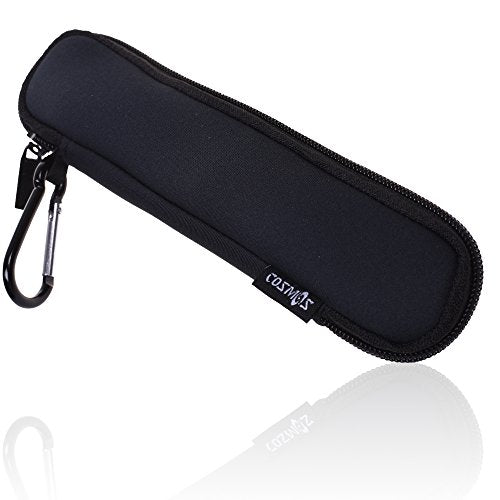 Cosmos Neoprene Stylus Pen Pencil Case Pouch Compatible with Apple Pencil, Wacom Stylus, Fountain Pen, Ballpoint Pen, Stylus Touch Pen (Neoprene Soft Pencil Case with Carabiner) - color: Neoprene Pencil Case with Carabineer