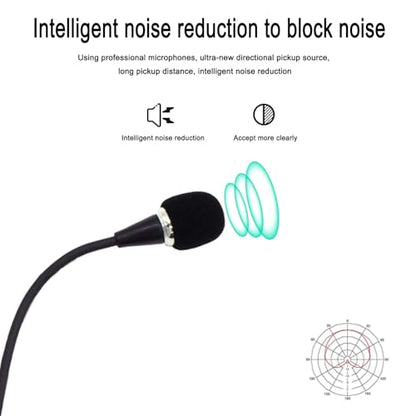 Mini Microphone Mini Notebook Mic 3.5 mm Socket Notebook Microphone, Compatible for PC Laptop Notebook (1 Piece/Black)
