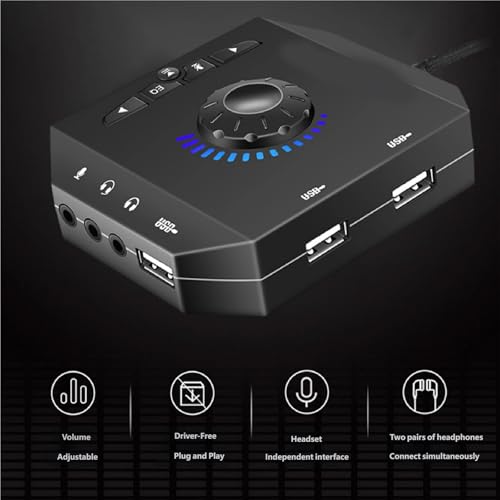 USB External Sound Card Plugs and Play Adapter Not Driver Required for Desktop PC Laptop USB Card - color: Or