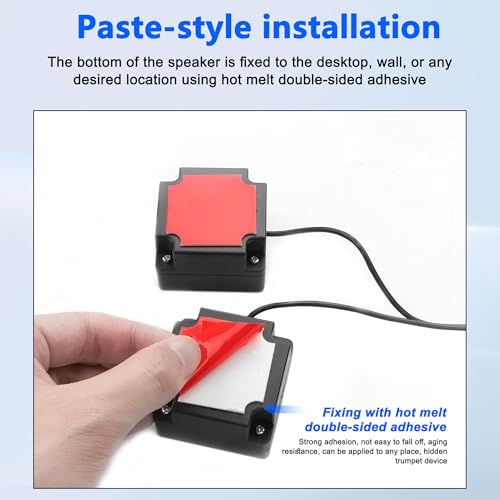 XMSJSIY Mini Computer Speaker for Desktop PC 3.5mm TRS Input -1.2M/3.9FT | with Volume Control USB Powered Stereo Hidden Type Small Speakers for PC Laptop Phone Notebook - 1 Pair
