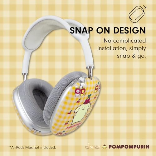 Sonix x Sanrio Protective Case for AirPods Max Headphones - Stylish TPU Hard Shell Ear Cup Covers | Old School Pompompurin - color: Old School Pompompurin
