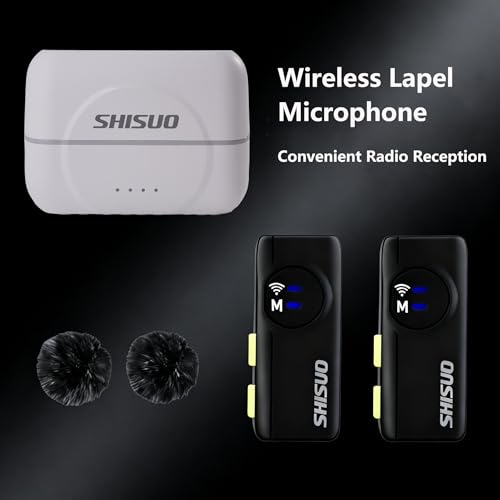 Microfonos Inalambricos Professional Mini Microphone, Wireless Lavalier Microphone with Noise Reduction, Plug & Play Clip-On Mic for Phone, Camera, Vlog, Live Streaming