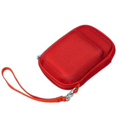 Ginsco Case for JBL Go 4 and Go 3- Ultra-Portable, Waterproof and Dustproof Bluetooth Speaker, for Go 3 - Mini Bluetooth Speaker, Travel Carrying Hard Case with Detachable Strap (Red) - color: Red