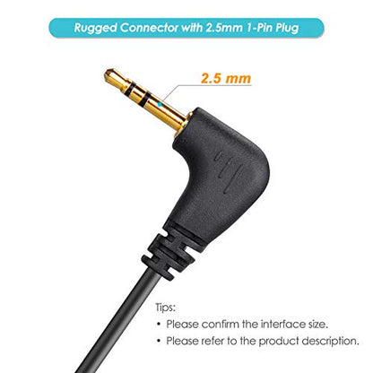 Walkie Talkie Earpiece w Mic 2.5mm 1-Pin Compatible with Motorola Talkabout | Two-Way Radio Headset with PTT Covert Air Acoustic Tube