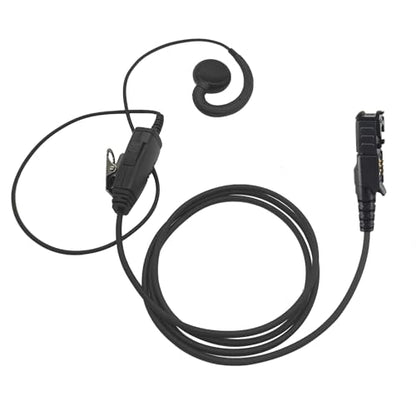 Two-Wire Xpr 3300e Earpiece C Shape Swivel Xpr3500e Ear Piece with Mic Walkie Talkie Headphone Ptt Headset for xpr3500 xpr3300 xpr3300e xpr 3500 3500e 3300 2 Way Radio