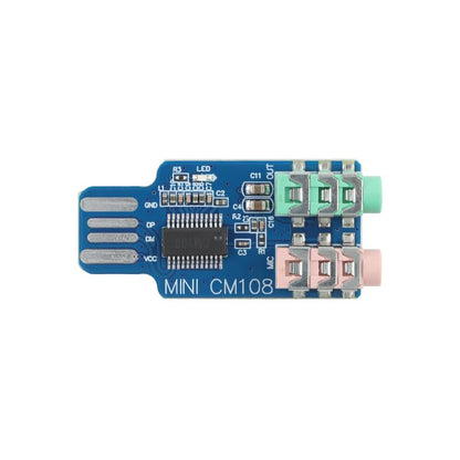 Mini-CM108 USB Sound Card External for Laptop No Driver Needed Plug and Play - color: CM108 Mini