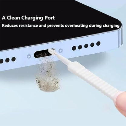 Charge Port Cleaning Tool Kit for iPhone 16 Pro Max, Anti-Clogging Mini Brushes Cleaner Compatible with AirPods 4, Tablet Camera ETC -10 Pack