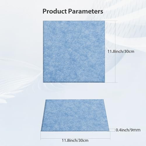 12 Pack Square Acoustic Panels Self Adhesive Sound Proof Foam | High density sound acoustic panel, 12 X 12 X 0.4 in acoustic wall panels in home, office, and more (Light Sky Blue) - color: Light Sky Blue, size: Square 12pcs