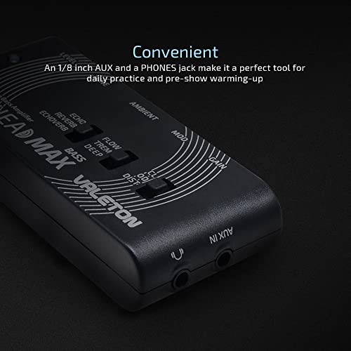 Valeton Rushead Max Bass USB Chargable Portable Pocket Bass Headphone Amp Carry-On Bedroom Plug-In Multi-Effects - color: Bass