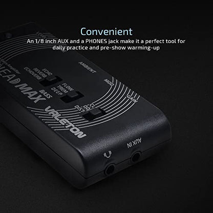 Valeton Rushead Max Bass USB Chargable Portable Pocket Bass Headphone Amp Carry-On Bedroom Plug-In Multi-Effects - color: Bass