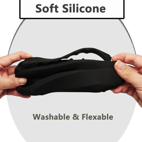 JCHPINE Silicone Cover Case for Bose SoundLink Flex Speaker 2nd Gen | Accessories Compatible with Bose SoundLink Flex 2, Protective Case with Shoulder Strap (Black) - color: Black