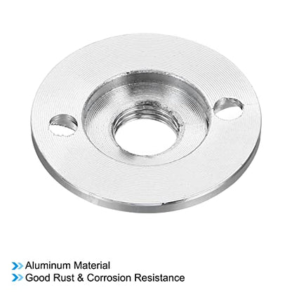 PATIKIL M10 Gooseneck Flange Mount, Female Thread Nut Screw Round Base Table Mounting for Gooseneck Hose Adapter, Aluminum Silver - color: Silver, size: M10