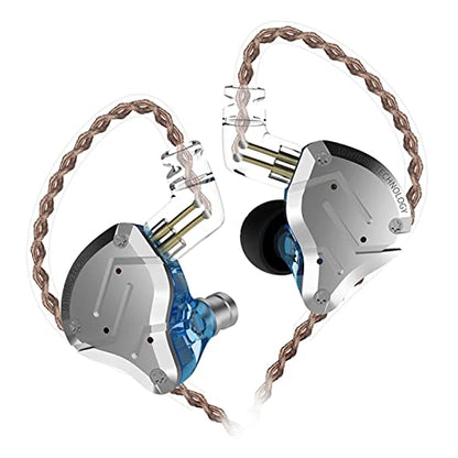 KZ ZS10 Pro 4BA+1DD in Ear Monitor Earphone 5 Driver HiFi Metal Earbuds Headphone Noise Cancelling IEM Earphone - color: ZS10 PRO blue, size: no mic