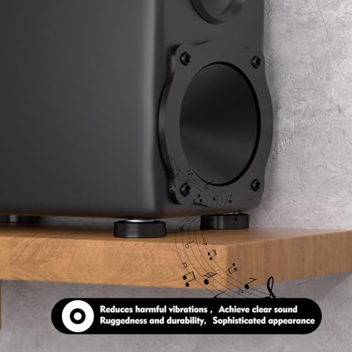 Preffair SP5020B 4Pcs HiFi Turntable Isolation Feet Speaker Foot Pads Amplifier Chassis Aluminum Isolation Feet Non-Slip Stand Feet Shock Absorber for DAC HiFi Amplifier (Stainless Steel Beads) - color: Stainless Steel Beads