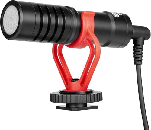 BOYA by-MM1 Shotgun Video Microphone, Universal Compact On-Camera Mini Recording Mic, Directional Condenser for DSLR, Camcorder, iPhone, Android Smartphones, Mac, Tablet