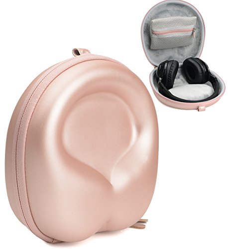 case for Raycon Everyday Wireless Bluetooth Over Ear Headphones, JBL Live 650BTN, E65BTNC, Quantum,Duet, E45BT, E55BT, Everest 310, Skullcandy Hesh3/ 2/2 Wireless, Crusher, Riff, Grind - color: Rose Gold