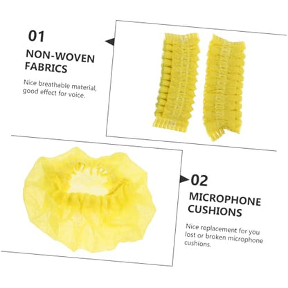 VANZACK 200pcs Mic Covers Disposable Microphone Dust Covers for Ktv Interviews Performances Protect Microphone Life