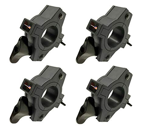 Four Pack (4) Slim 1.25" Width O Clamp DJ Stage Fits 1.5"/2" Lighting Heavy Duty Mounting for Stand/Truss