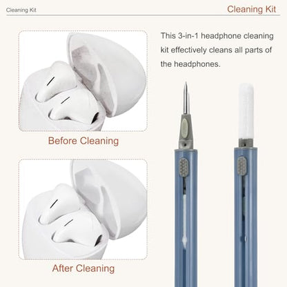4PCS Earphone Cleaner Kit - Ultra Portable Multi-Function Cleaner Kit Soft Brush for Bluetooth Earphones Case Cleaning Tools, Dark Blue - color: Dark Blue