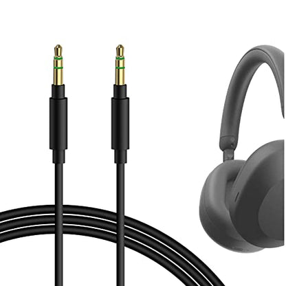 GEEKRIA Audio Cable Compatible with Sony WH-1000XM6/1000XM5/1000XM4, XB920N/XB910N, CH720N, ULT Wear Headphones Cable, 1/8" (3.5mm) to 3.5mm Replacement Stereo Cord (4 ft/1.2 m)