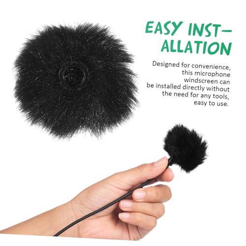 2 Pcs Microphone Windshield Furry Wind Muff, Noise Reduction Mic Cover