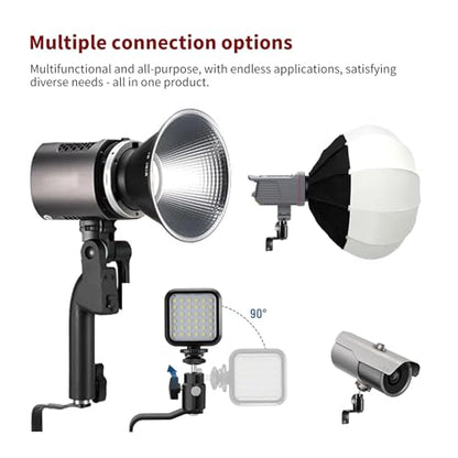 E-Shape Camera Wall Mount with 1/4" Screw and 5/8" Stud | Adjustable metal bracket for wall or ceiling use with cameras, monitors,lights, CCTV and VR base stations. - style: E Shape Wall Mount